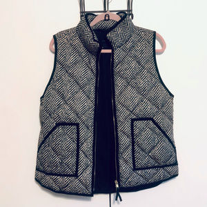 J. Crew Excursion Quilted Vest in Herringbone